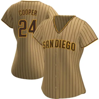 Men's Garrett Cooper San Diego Padres Replica White /Brown Home Jersey